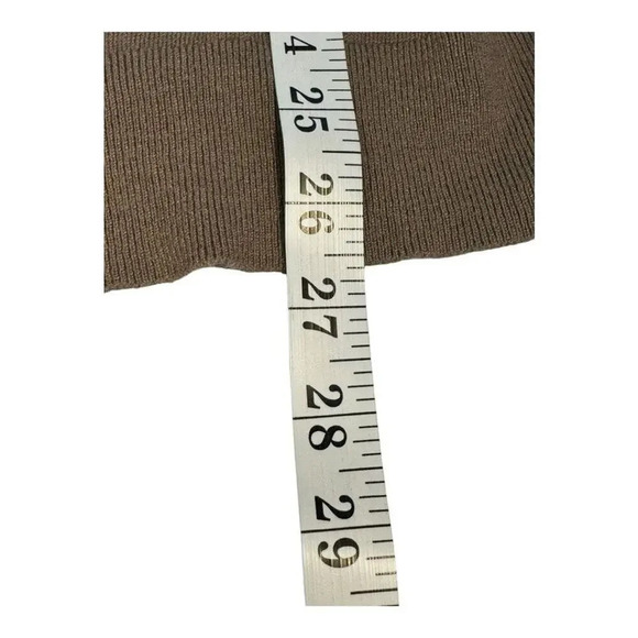 LOFT Women’s Large Tan Brown 3/4 Sleeve Open Cardigan Soft Flowy - Picture 6 of 8